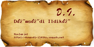 Dömsödi Ildikó névjegykártya