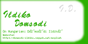 ildiko domsodi business card